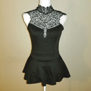 Black Peplum Top